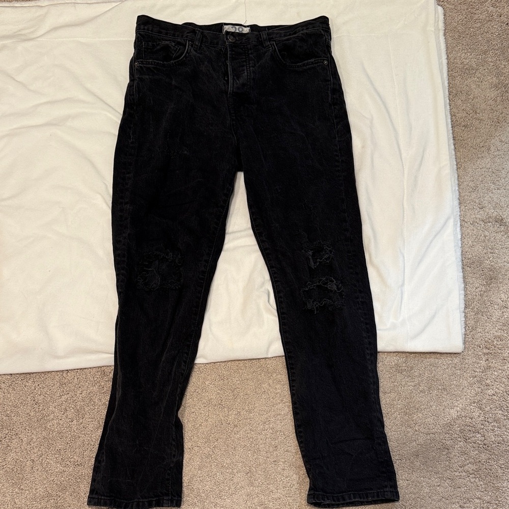 We The Free Black Straight Leg Jeans